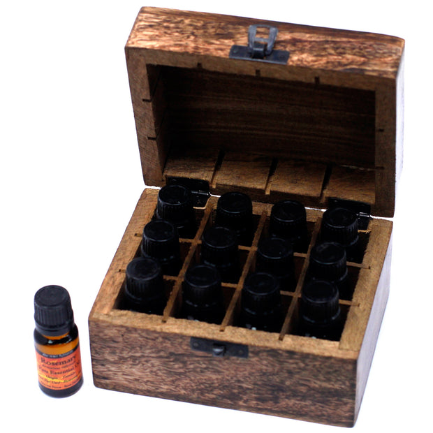 Coffret pour Huiles Essentielles en Bois de Manguier (vendu vide)